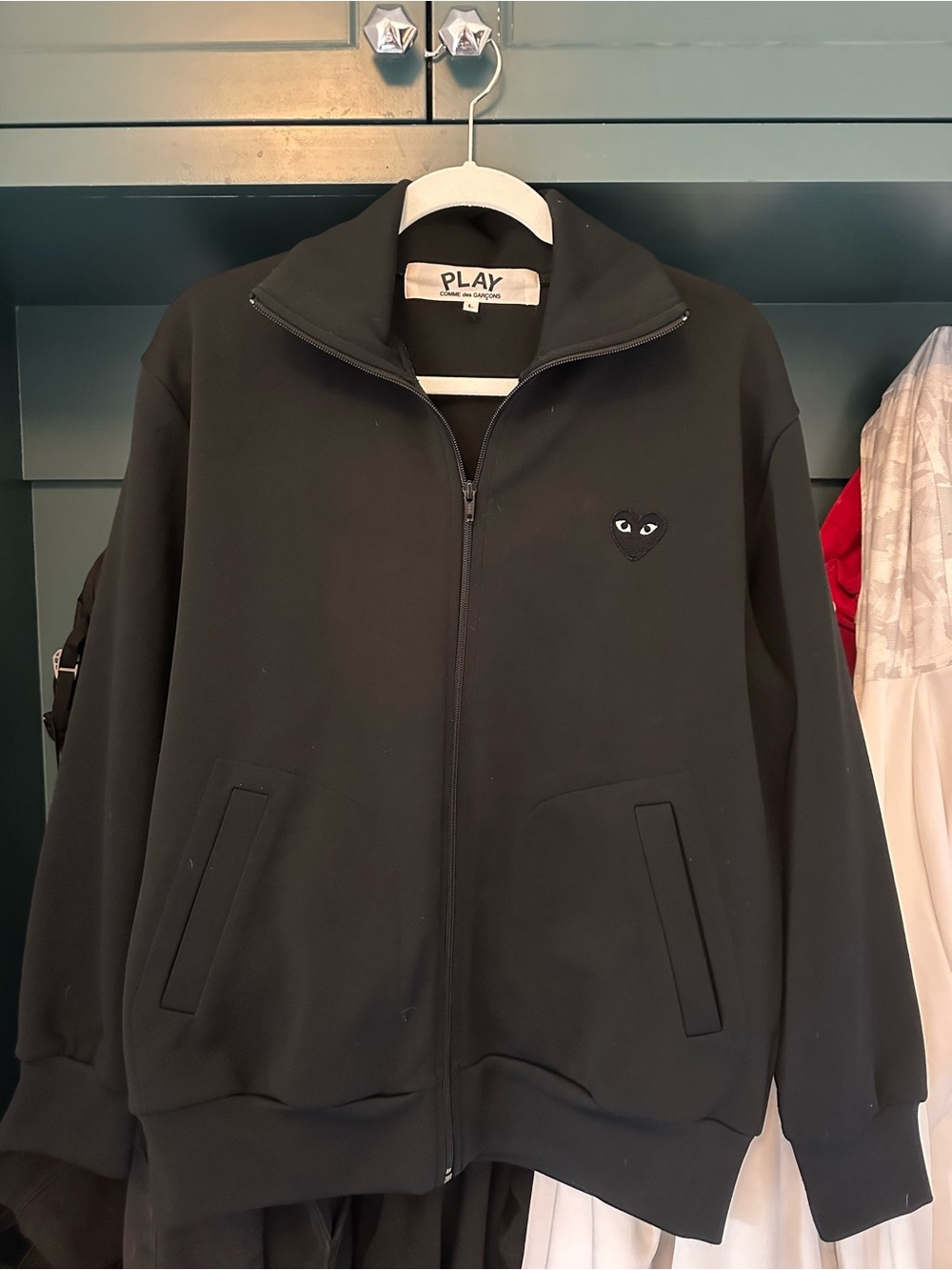 Comme des Garçons PLAY Black Zip-Front Jacket